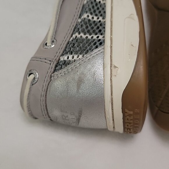 Sperry Top Siders Grey And Silver Flats Size 9 - Picture 9 of 10